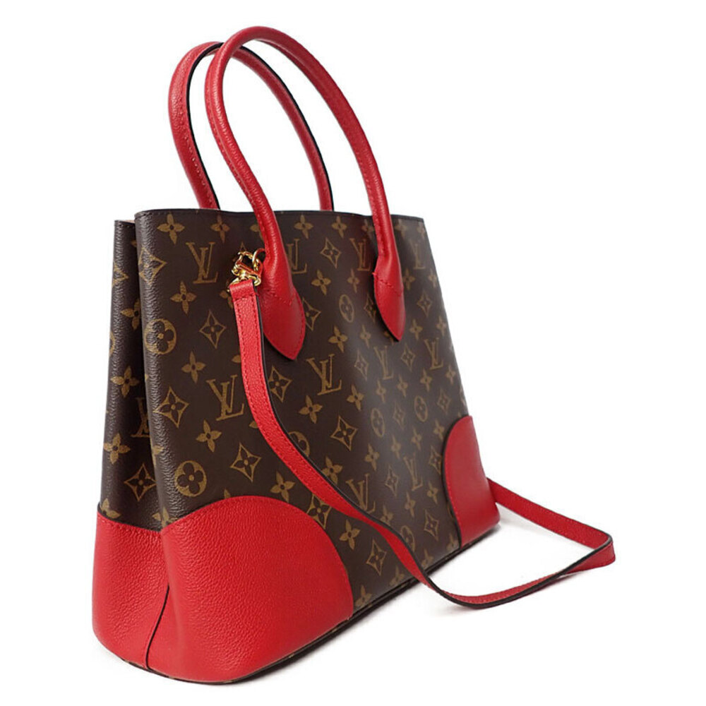 Louis Vuitton Flandrin Brown Leather Leather Monogram Bag Brown Shoulder
